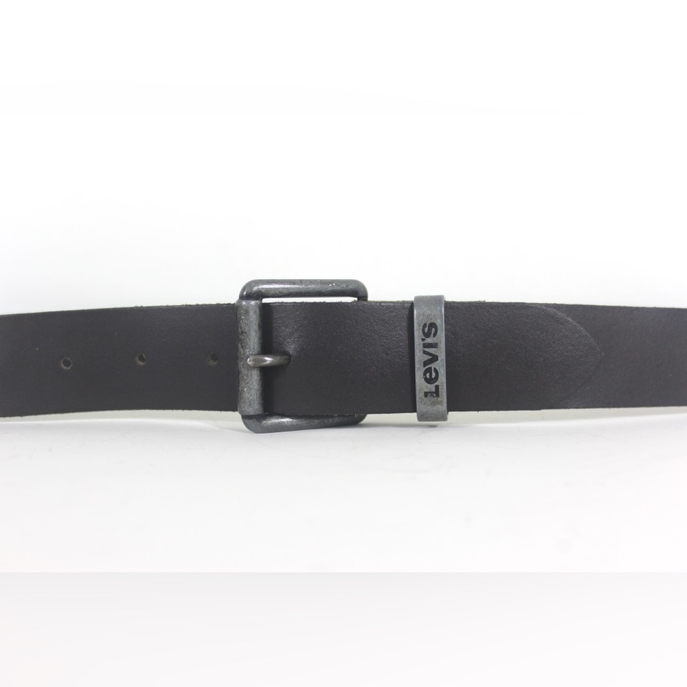 Dark Brown Leather Belt Vintage with Silver Buckle Unisex Mens Womens